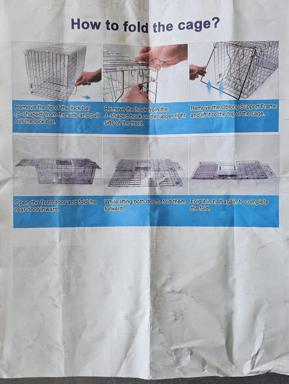 1-Pack Silver Live Animal Cage Trap Folding Humane Cat Trap For Mouse
